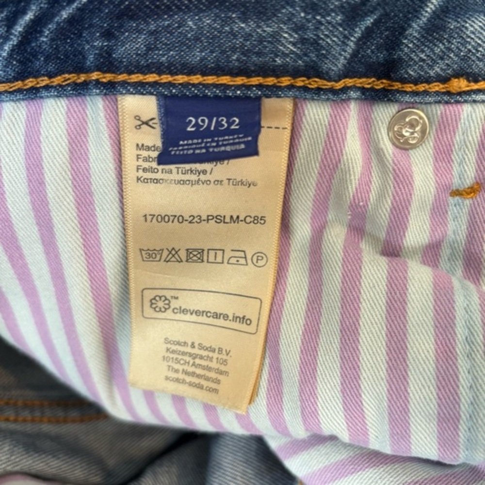 Scotch & Soda‎ The Bay Purple Floral Distressed Organic Cotton Boyfriend Jeans - Picture 13 of 16